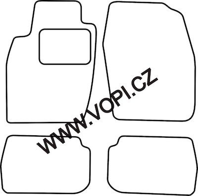 Textil-Autoteppiche Toyota Starlet 1996 - 1999 Carfit (4704)